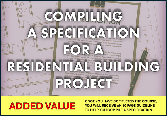 Picture of COMPILING A SPECIFICATION FOR A RESIDENTIAL BUILDING PROJECT