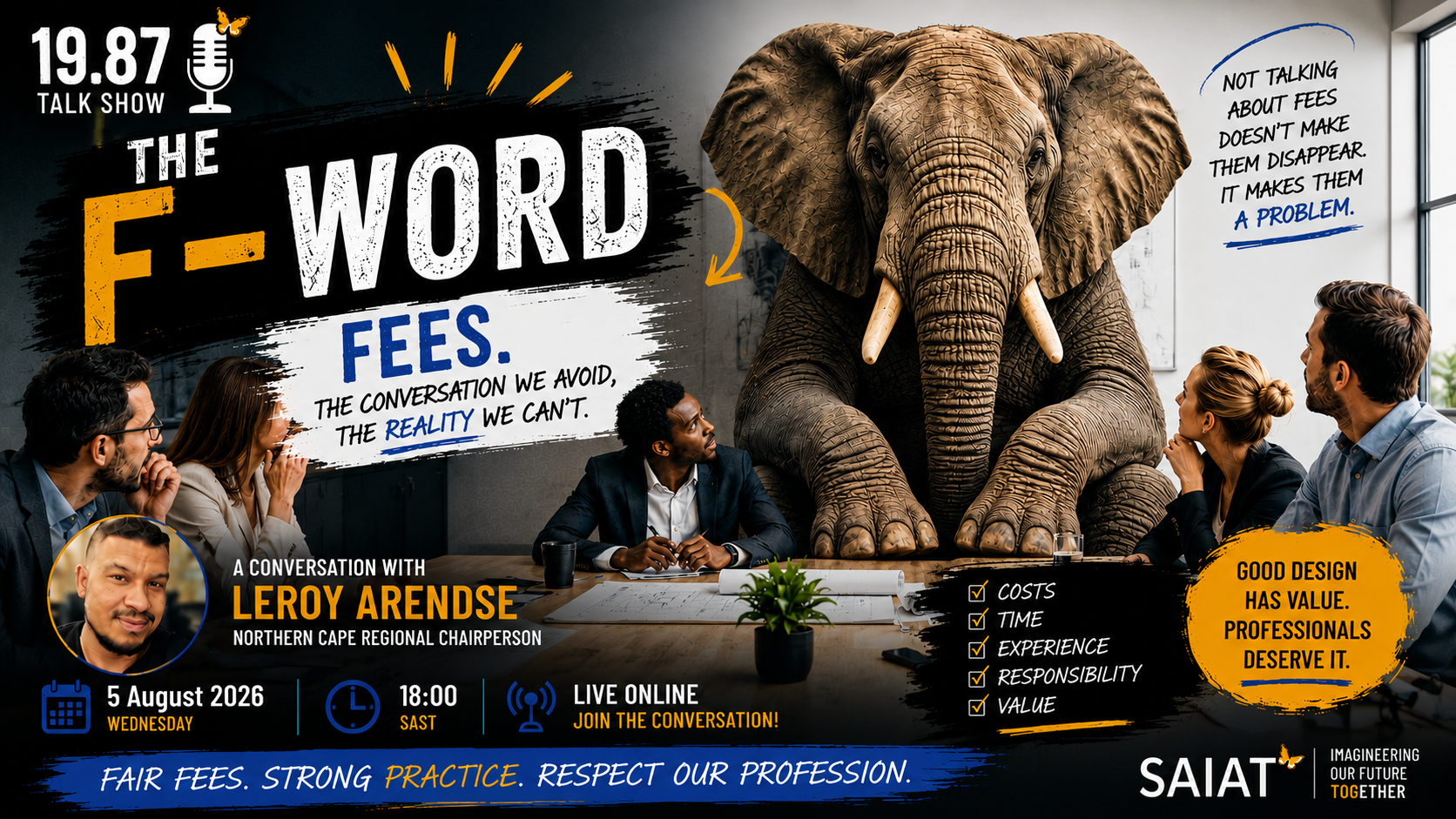 Picture of 19.87 Talk Show 05 August 2026 - THE F-WORD: FEES (0.1 point)