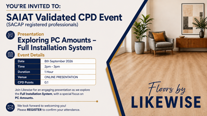Picture of LIKEWISE FLOORING: FULL SYSTEM INSTALLATION - EXPLORING PC AMOUNTS 08 SEPTEMBER 2026 (0.1 point)
